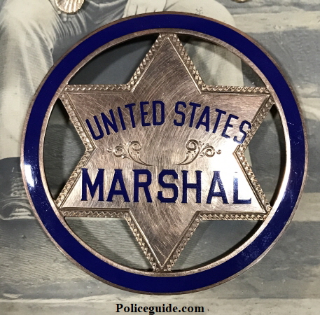 In 1906 President Theodore Roosevelt named Porter U. S. Marshal for the Southern District of Indian Territory.  Both badges are 14k gold and jeweler made.