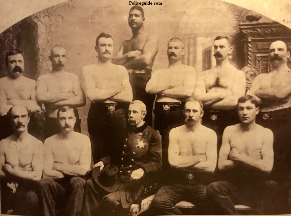Pictured above is Captain Roberts with the Strongman Team, Circa 1890s.  Bare knuckle boxing in the ring helped prepare for battles on  the streets of Los Angeles. 