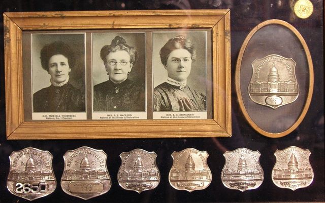 DC women�s bureau and Matron badges