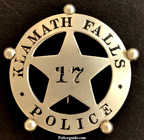 Klamath Falls Oregon Police badge #17.  