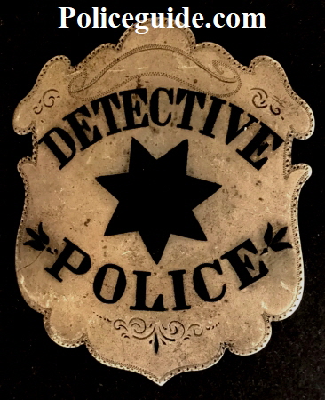 San Francisco Police Detective badge, jeweler made, circa 1880.