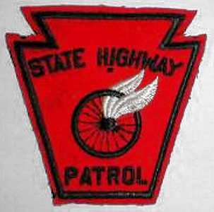 This style Pennsylvania State Highway Patrol patch sold at auction on 2-23-05 for $455
