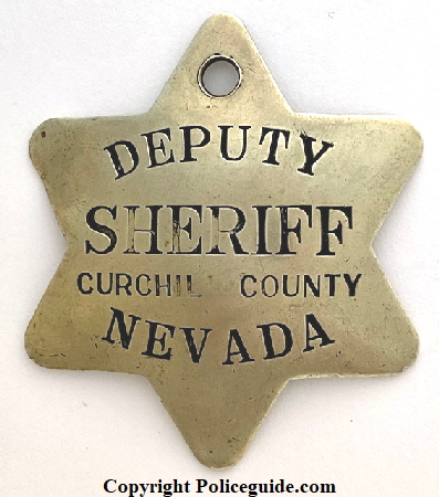 Churchill Co. Nevada Deputy Sheriff badge.