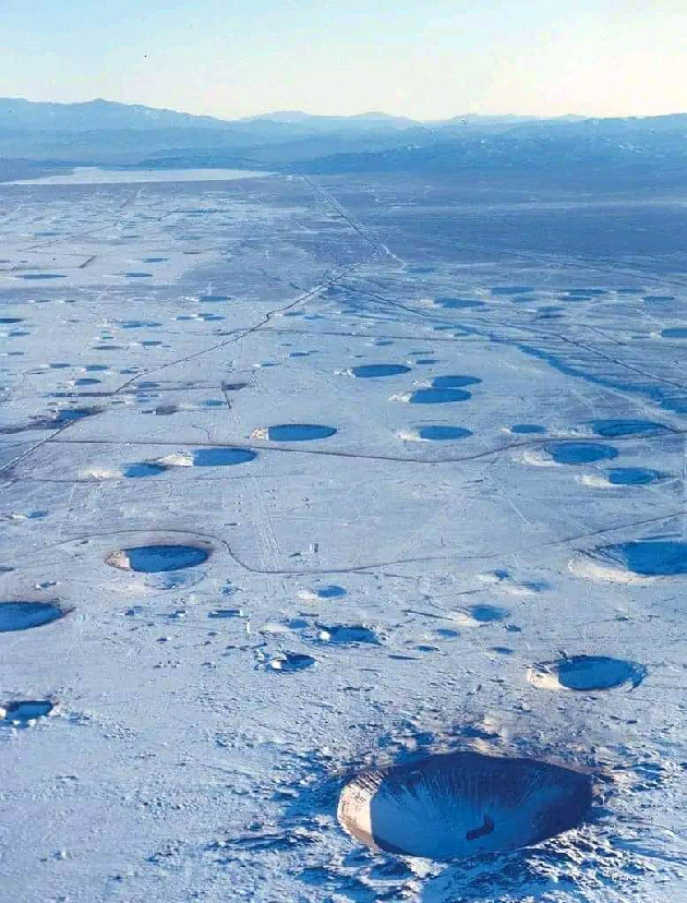 After 800 nuclear tests from 1951 to 1992, this is the view over the Nevada Test Site