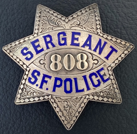 San Francisco Police star #808, issued to Danield J. O’Brien on 