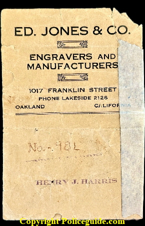 Alameda Co. Deputy Sheriff 98 L envelope