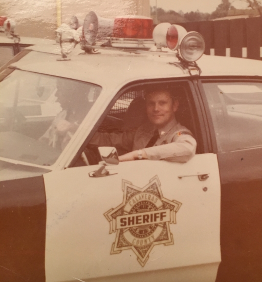Sgt. Don Light in his Alpine County Sheriff vehicle.