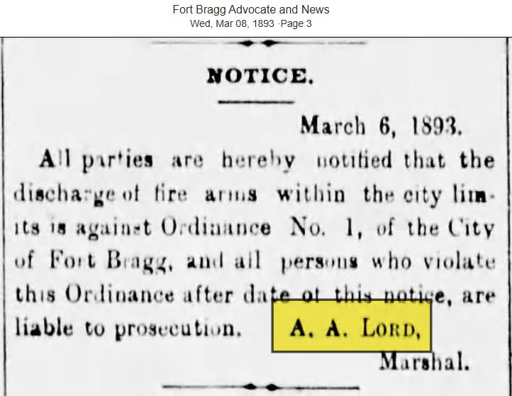 Fort Bragg Advocate and News March 8, 1893