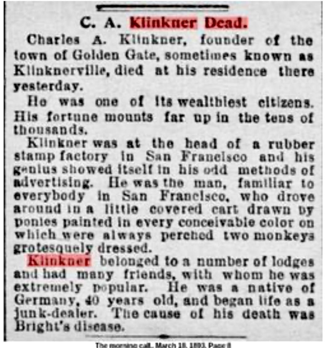 C. A. Klinkner obit