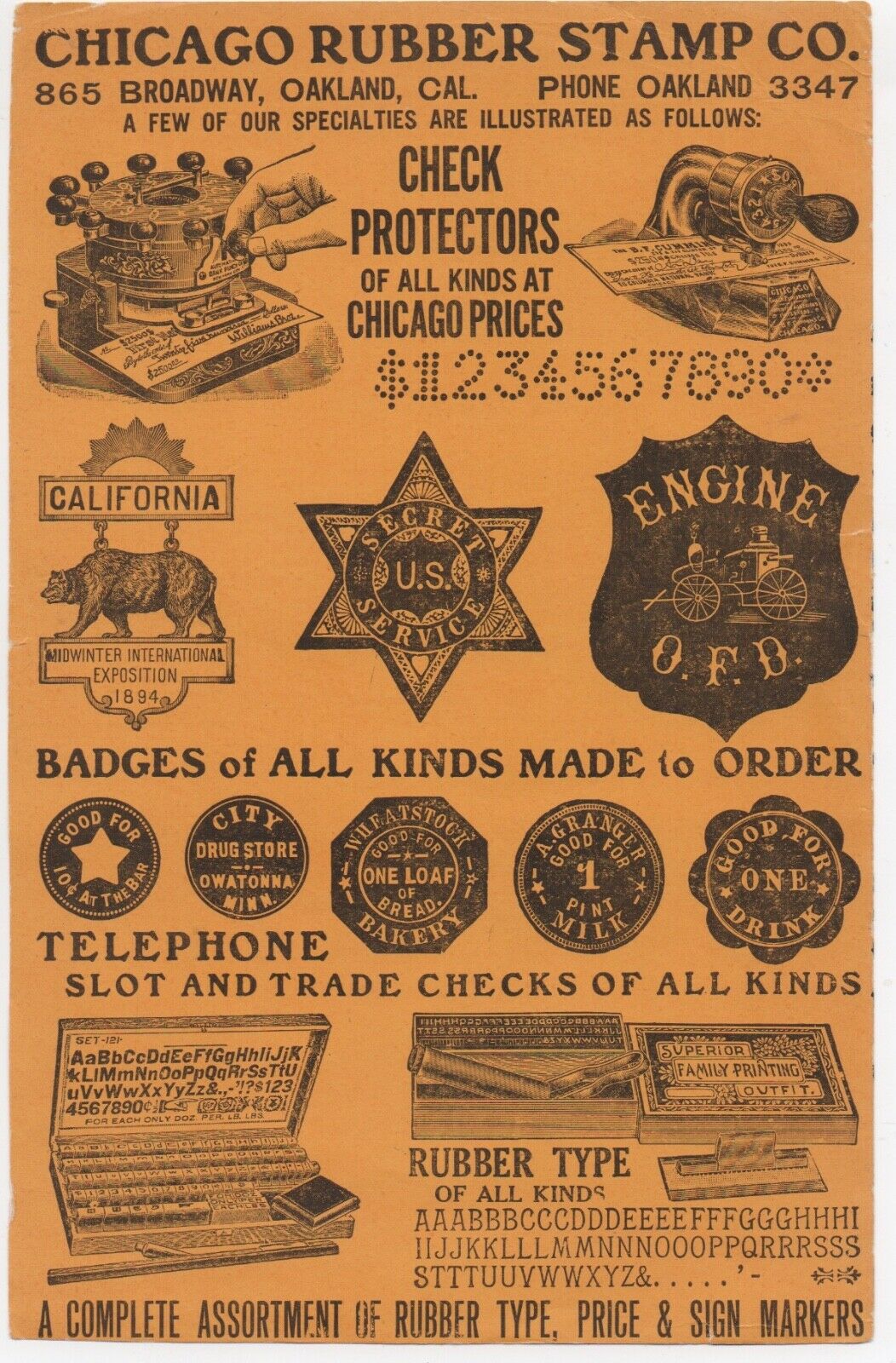 Chicago Rubber Stamp Co Ad