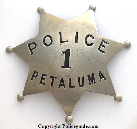 Petaluma Police badge #1