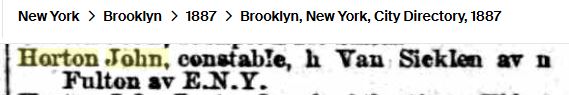 Kings Co. Constable John S. Horton 1887