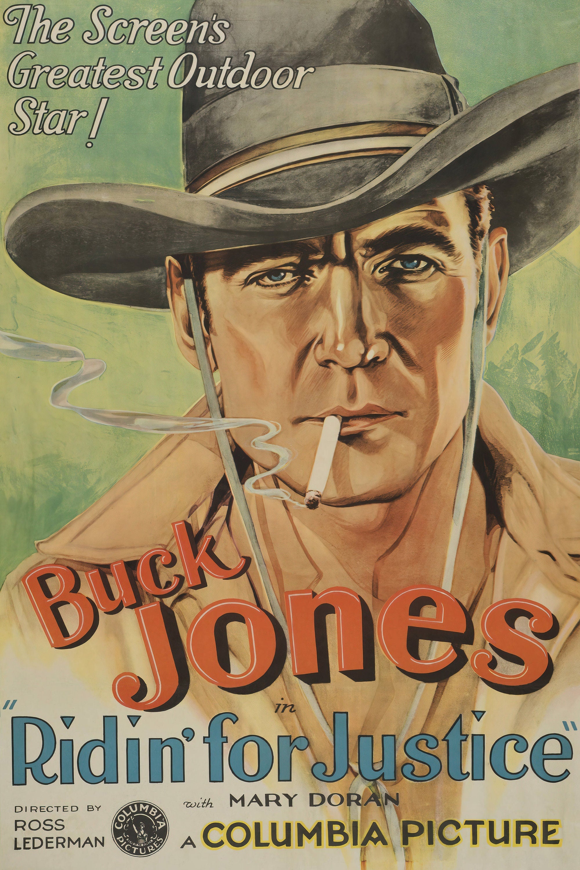 Buck Jones Ridin' for Justice Poster Buck Jones Ridin' for Justice Poster