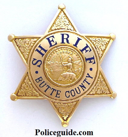 Butte Co Sheriff Gold Filled, made by Irvine & Jachens S.F.