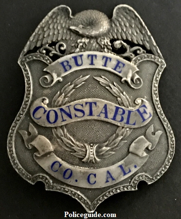 Butte Co. Cal. Constable made by Irvine & Jachens 1027 Market St. S. F. Sterling, circa 1912