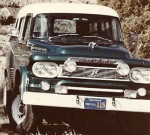 Jim Casey's 1960 Dodge Power Wagon with Constable 115 license plate, State of California, circa 1979