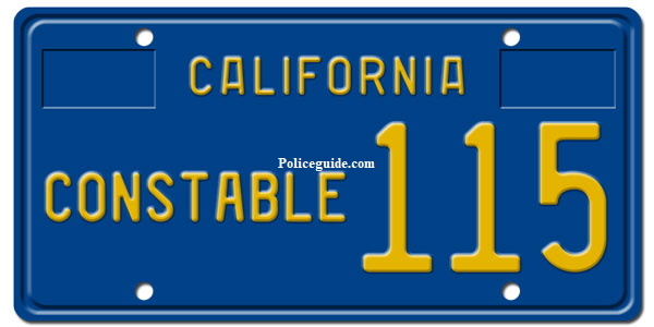 Constable 115 license plate