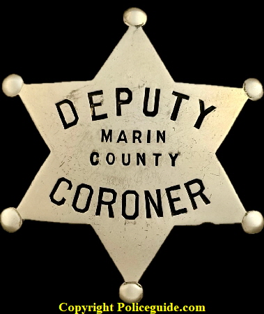 Marin Co. Dep Coroner 6pt nickel