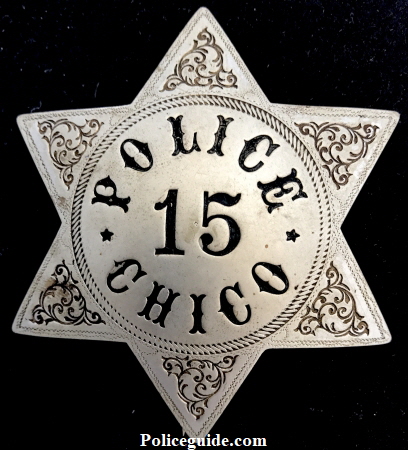 Chico Police badge #15, made by Ed Jones Co. Oakland, CAL.