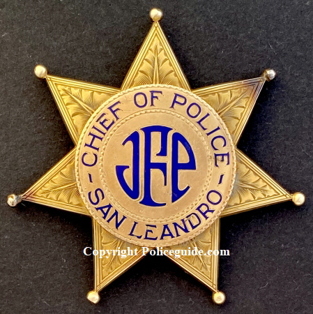 14k gold Presentation badge to J. F. Peraltaby O. F. Chichester  Dec. 6, 1926.    Made by Shreeve Jewelry San Francisco.