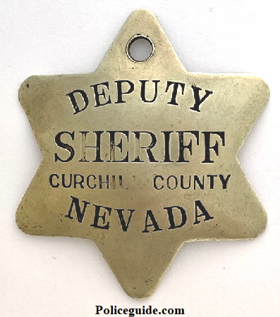 Churchill Co. Nevada Deputy Sheriff badge.