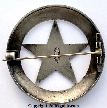 Rawlins WY Marshal.  Stamped on reverse Warranted Coin Silver.