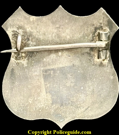 Denver City Marshal shield made of sterling silver with hard fired black enamel. Jeweler made. Worn by David Cook who served from 1866 to 1869 Denver City Marshal shield made of sterling silver with hard fired black enamel. Jeweler made. Worn by David Cook who served from 1866 to 1869
