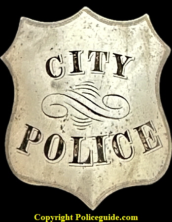 City Police shield made by H.N. Coon Jr. Maker