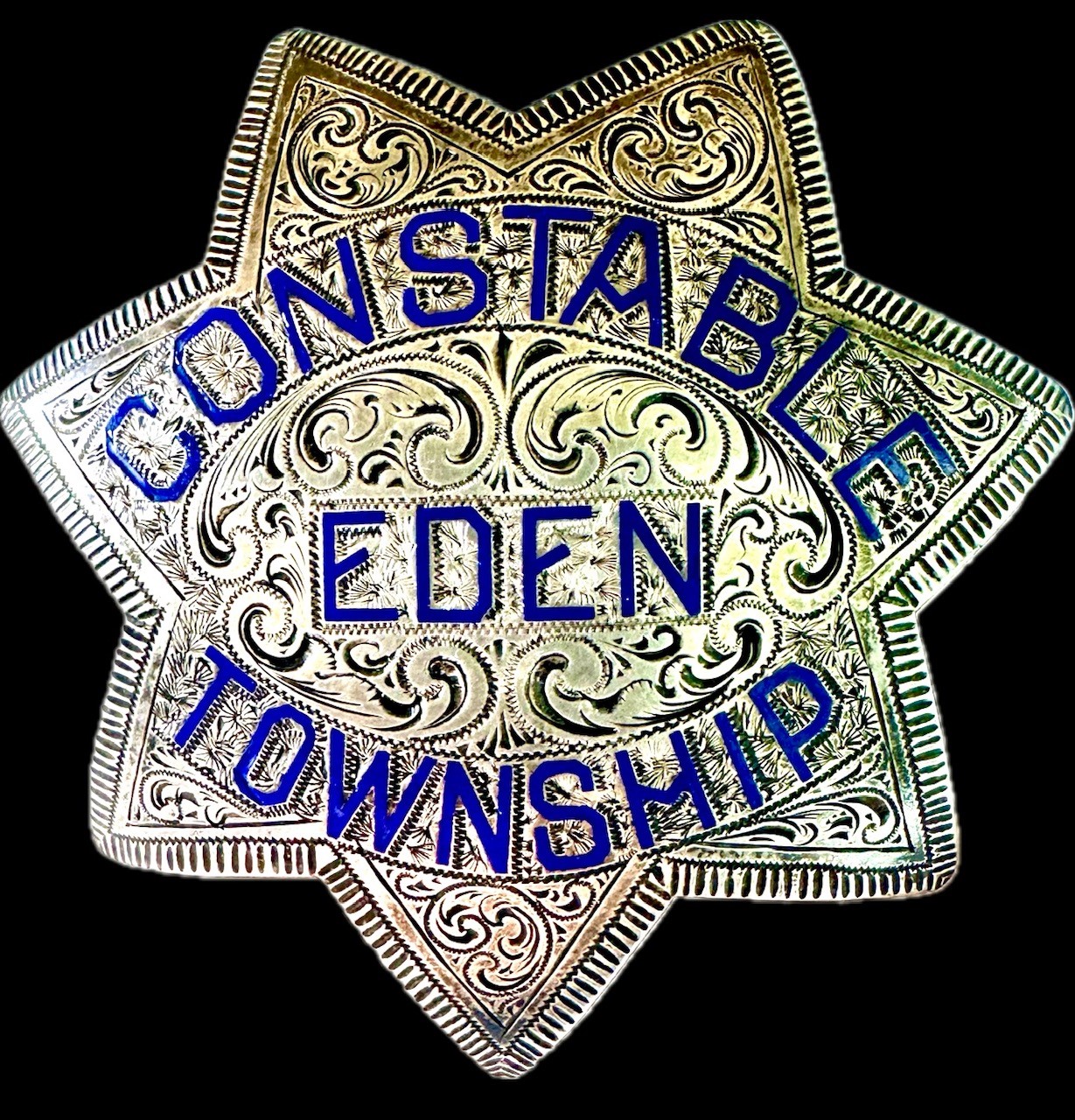 Circa 1900 Constable Eden Township badge made by 