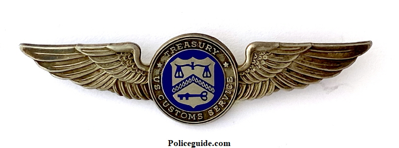 Treasury U. S. Customs Service sterling wings.