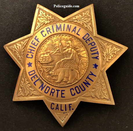 Del Norte Chief Criminal badge.