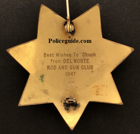 Best Wishes To “Chuck from Del Norte Road and Gun Club 1947.