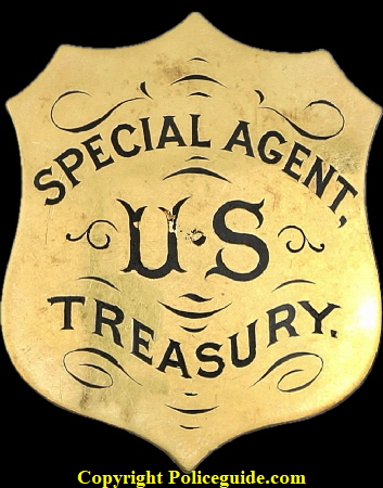 H. A. Zug Special Agent U. S. Treasury shield