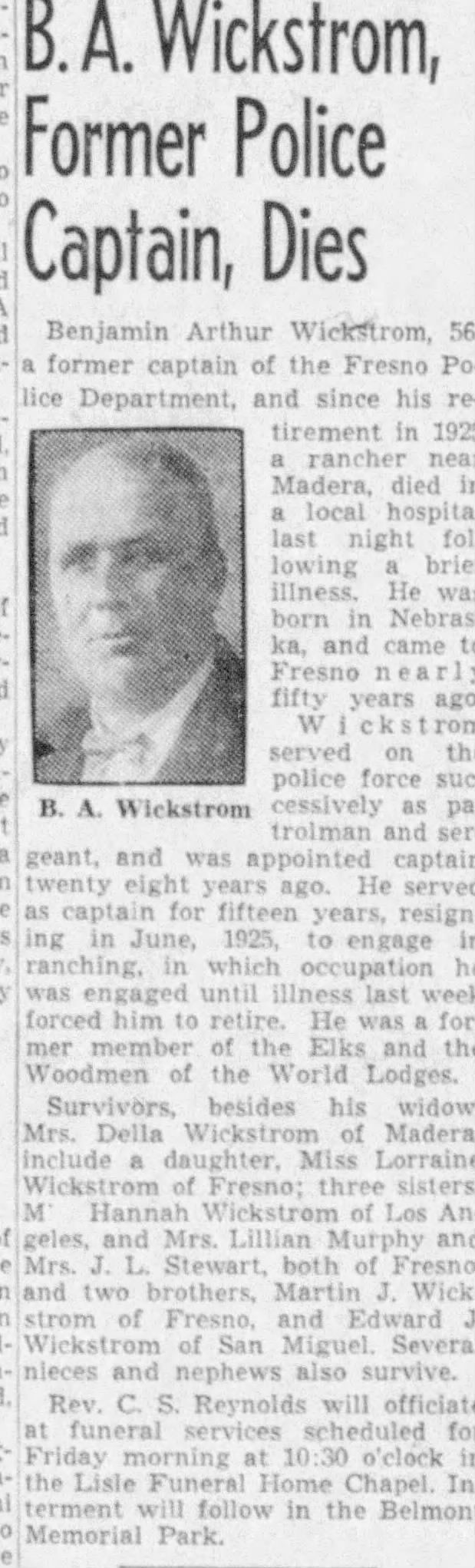 Wickstrom Obit