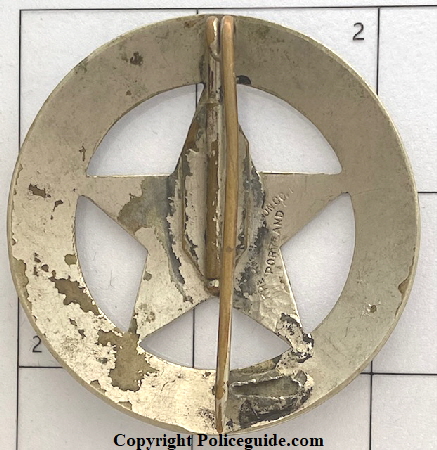 Dep Marshal Cir Star made by Irwin Hodson Portland, OR
