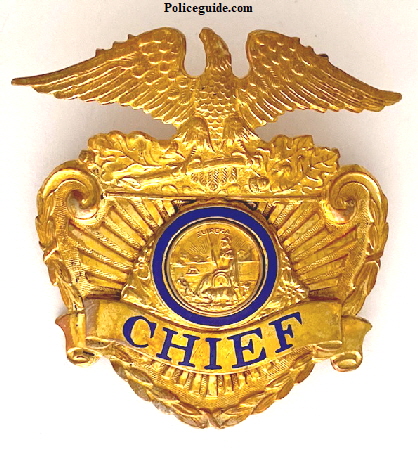 North Sacramento Chief of Police hat badge worn by George Suggett and other later Chiefs.
