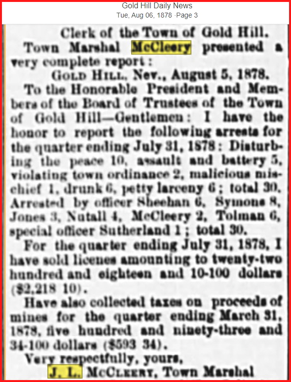 Gold Hill Daily News August 6, 1878 Gold Hill Daily News August 6, 1878