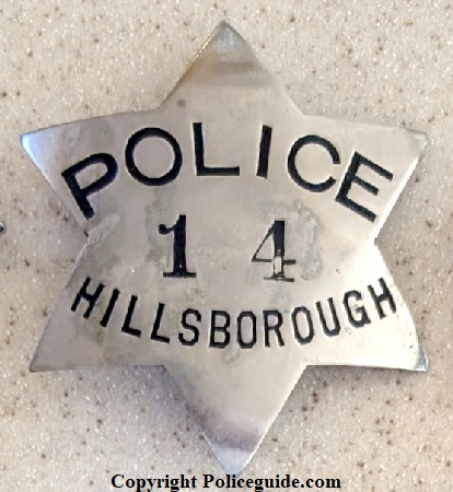 Hillsborough Police 1st issue star No. 14