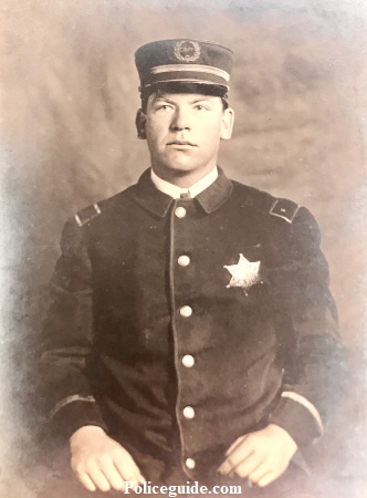 Portrait of J. Walter Mills when he was a Captain with the Venice police, wearing badge #3.
