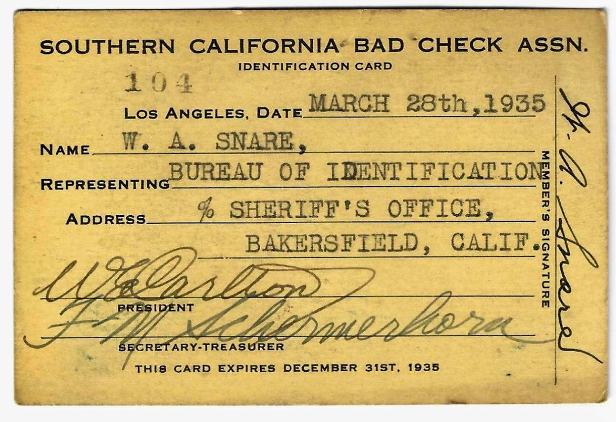 So Cal Bad Check Assn