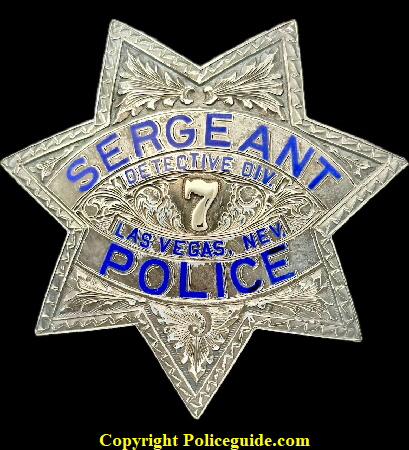 Las Vegas Police Sergeant Detective Div. 7  Worn by Walter Earp
