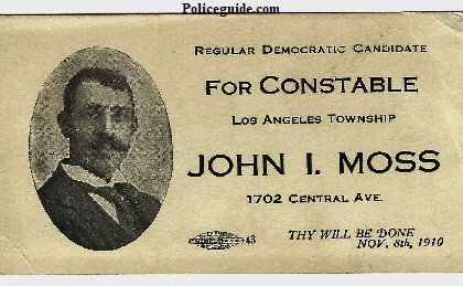 John I. Moss for Constable Los Angeles Twp. 1910.