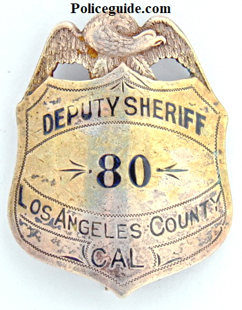 Badge #80 was made by M. Demas Jewelry. 1910-1919