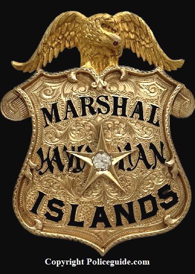 14k gold Marshal Hawaiian Islands badge.  Marshal was the highest ranking law enforcement officer in the country and all the Sheriff’s of the various islands reported to him.