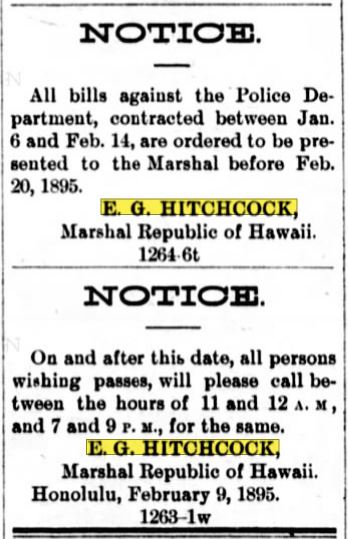 The Daily Bulleting February 23,, 1895 Marshal