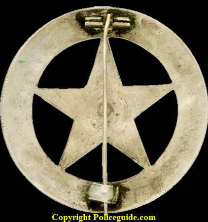 Omaha Nebraska Sergeant star worn by Peter Matza who was appointed in 1882 as a patrolman and promoted to Sergeant two years later. He left the department in 1894 due to health reasons. Omaha Nebraska Sergeant star worn by Peter Matza who was appointed in 1882 as a patrolman and promoted to Sergeant two years later. He left the department in 1894 due to health reasons.