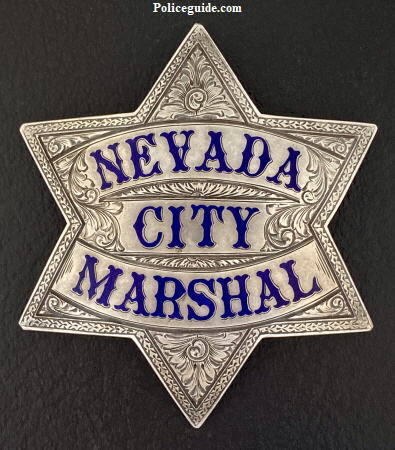 Nevada City Marshal badge.