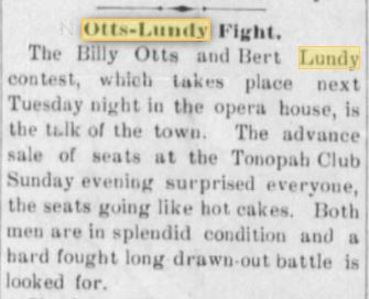 Fight - Tonopah Bonanza January 7, 1905