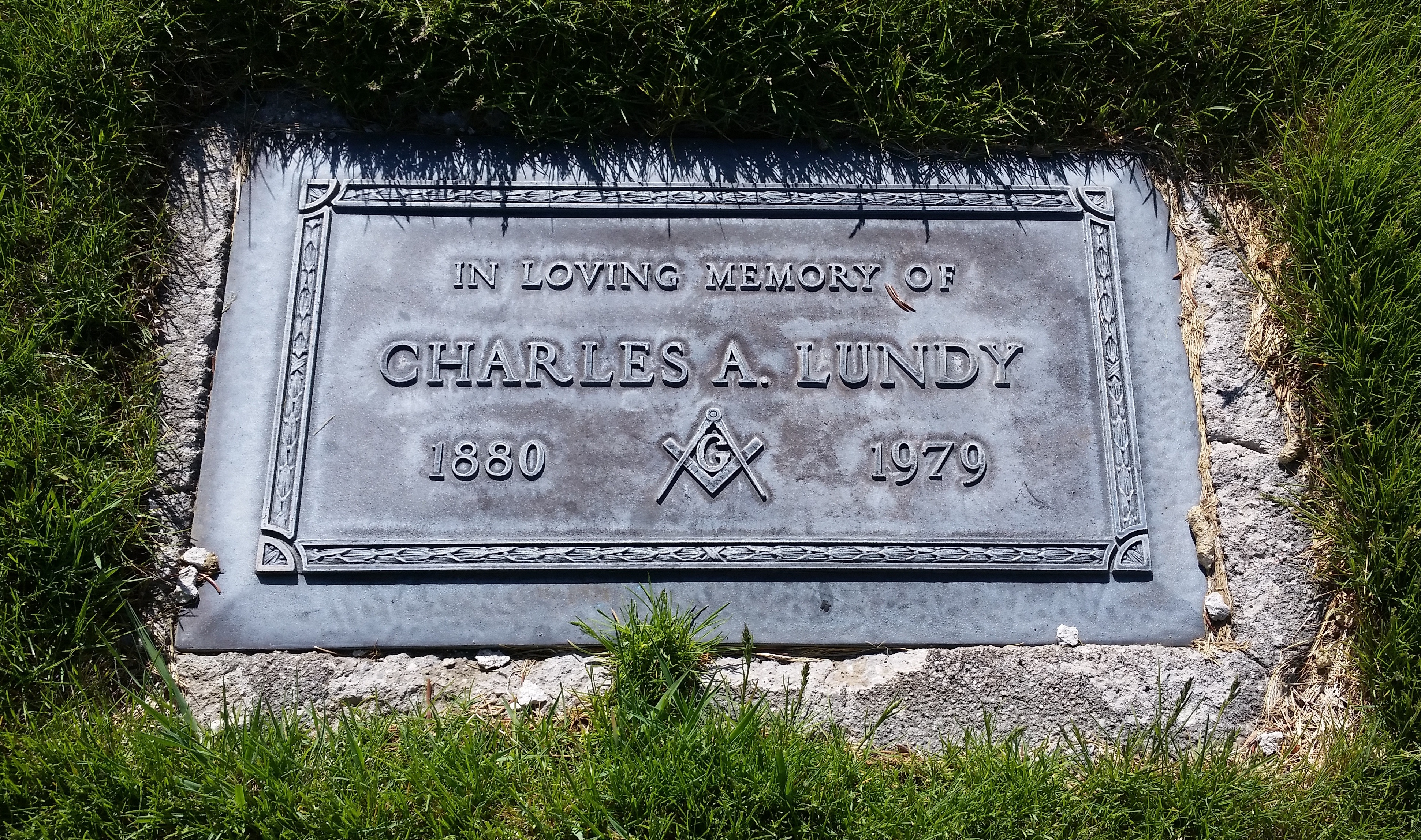 Grave Marker Charles A. Lundy