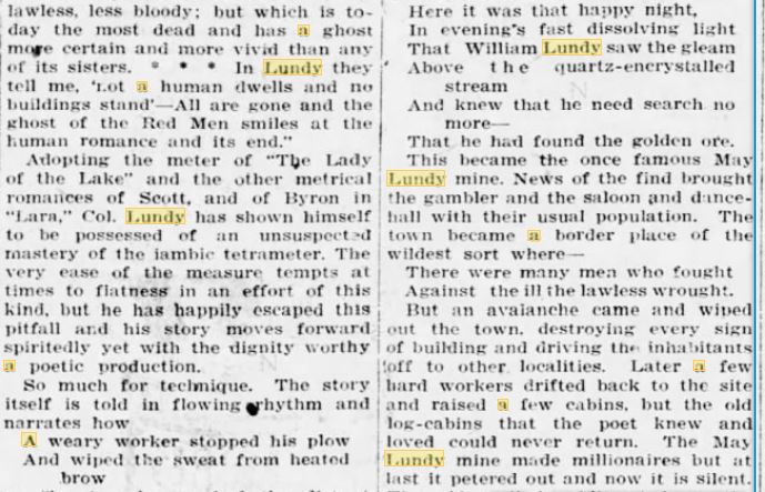 Reno Gazette-Journal August 4, 1919 Lundy Poem 2